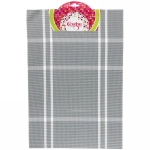 Салфетка на стол 30*45см плетеная, Клетка серая