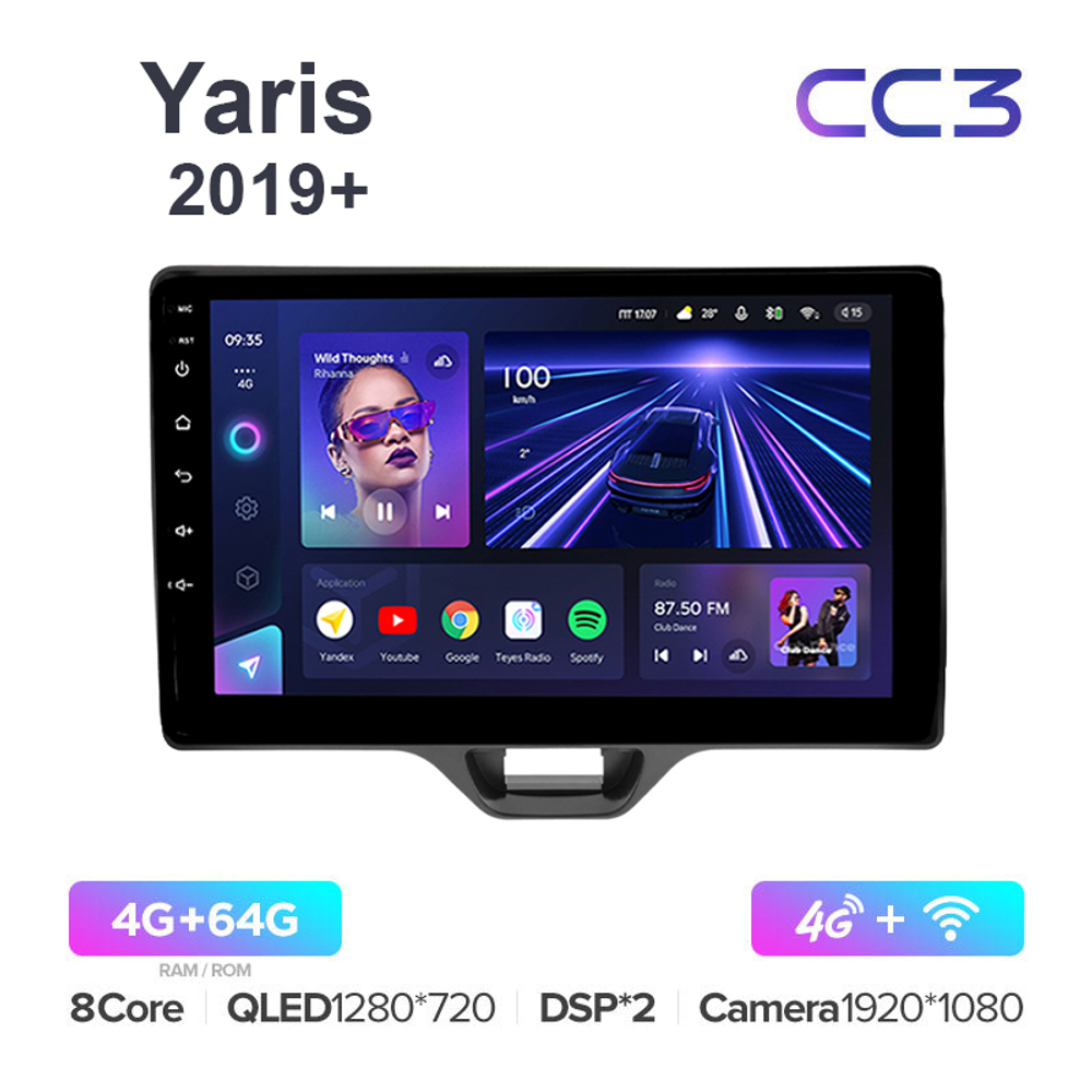 Teyes CC3 10,2"для Toyota Yaris, Vios 2019+