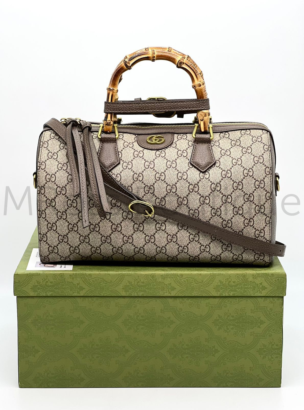 Женская вместительная сумка Speedy Gucci (Гуччи) с Съёмным плечевым ремнём