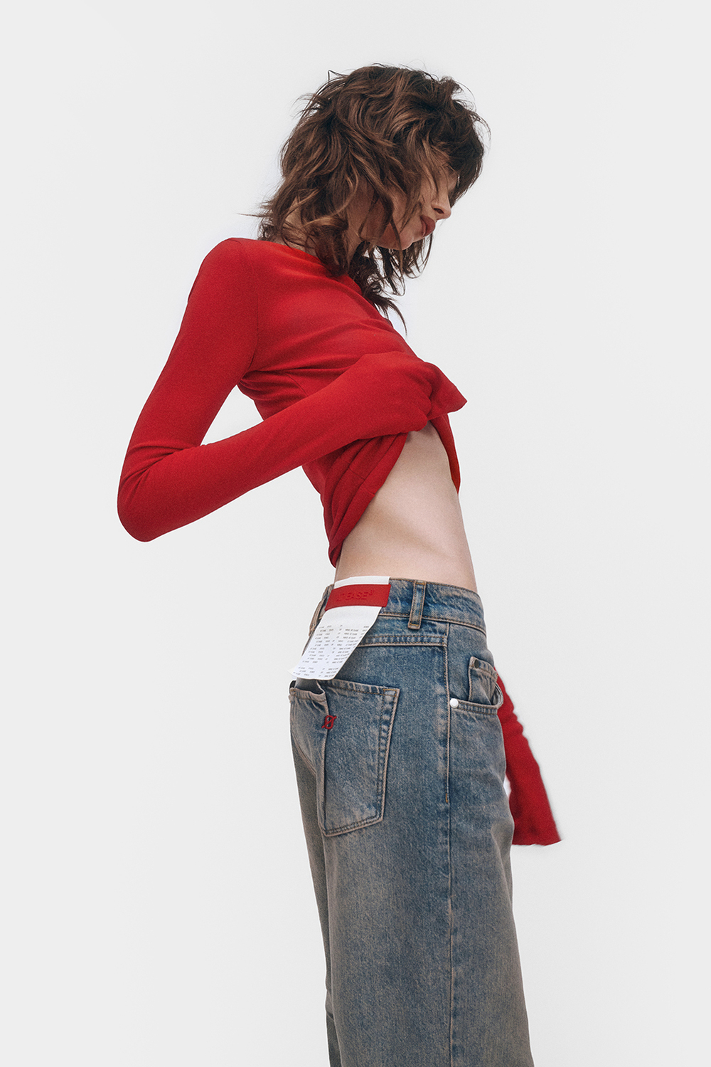 Джинсы женские широкие синего цвета Woman Jeans Wide Dirty Blue