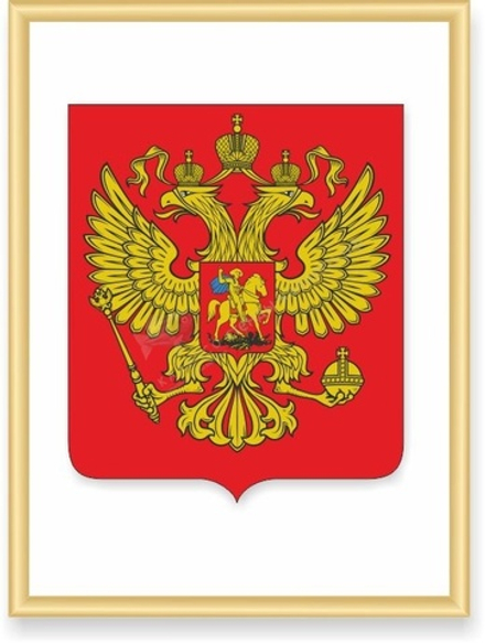Стенд "Герб Российской Федерации" (рамка NIELSEN)