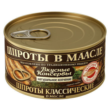 Шпроты в масле классические160 гр