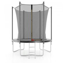Батут с защитной сеткой DFC JUMP4FUN 6 ft черный с лестницей