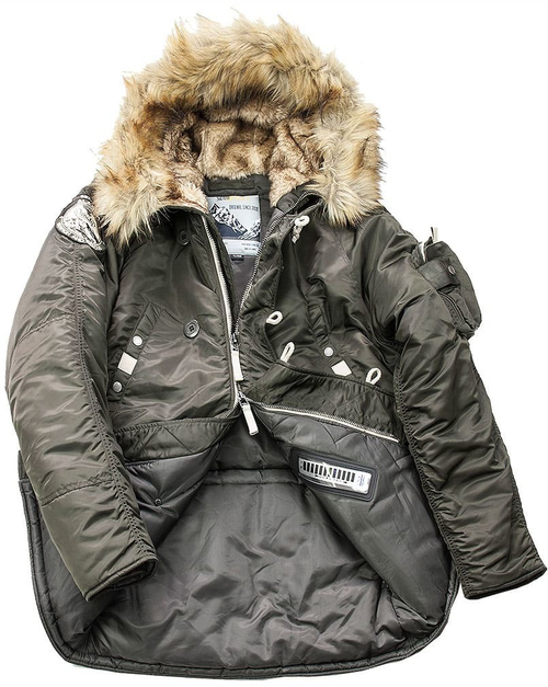 Куртка зимняя мужская Denali Husky Military (т. олива - beluga)