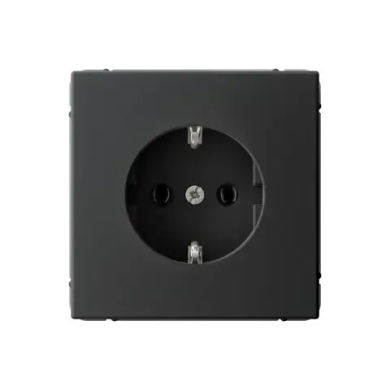 Art Gallery розетка с заземлением, 16А, механизм, быстрозажим. клем., Карбон