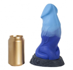 Синий фаллоимитатор Ночная Фурия Large+ - 26 см. (Цвет: синий)