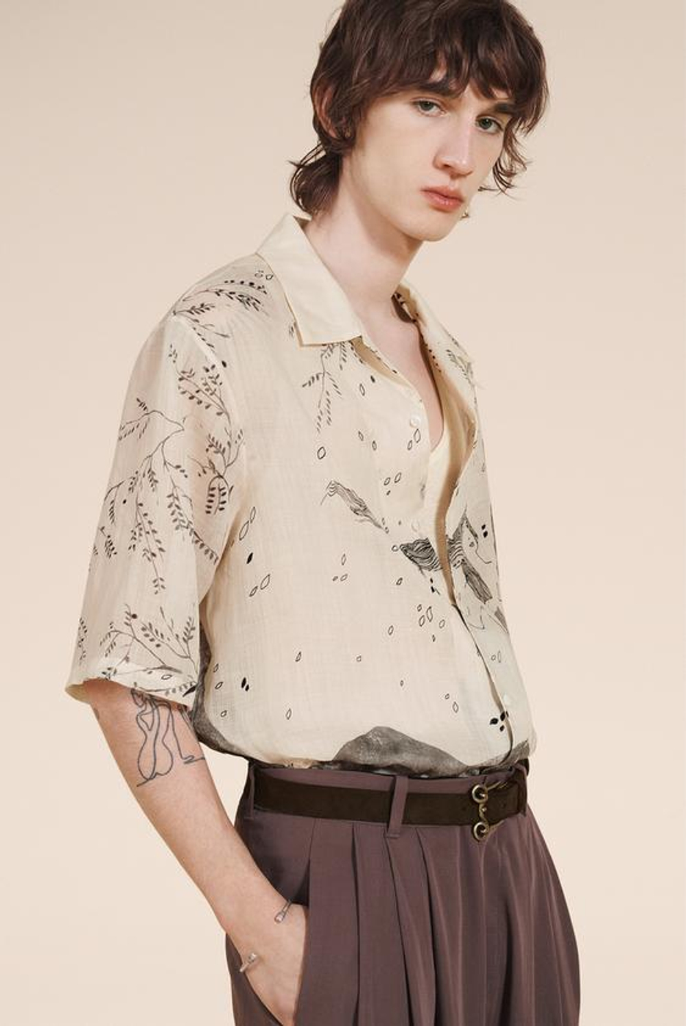 ZARA КОЖАНЫЙ РЕМЕНЬ, КОРИЧНЕВЫЙ