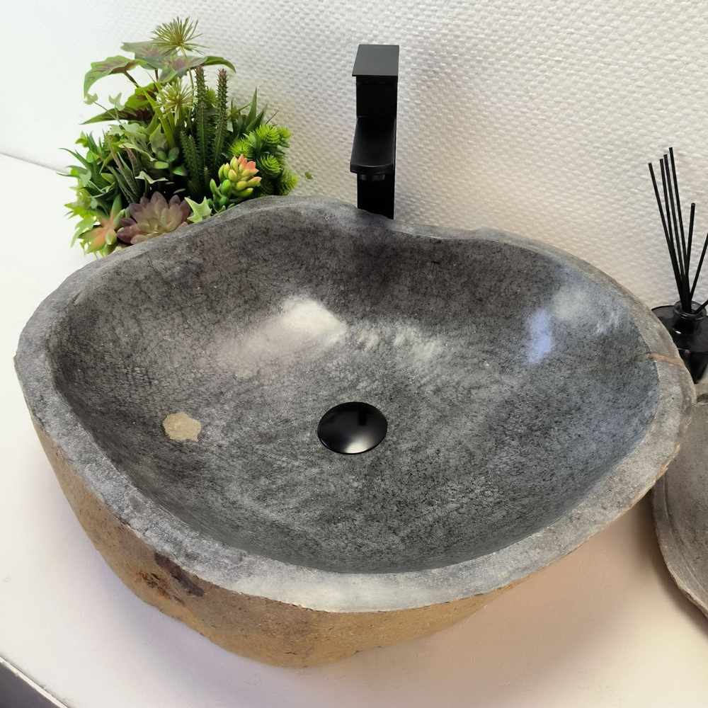 Раковина из речного камня RS-63866 (52*46*15) 0123