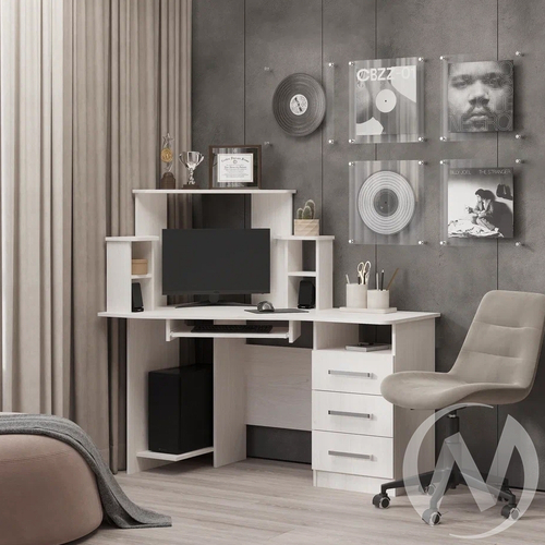 Стол компьютерный Каспер (ясень белый)