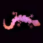 Ящерица геккон гибкая, магнитная, сегментная игрушка-антистресс, светящаяся в темноте оранжевым