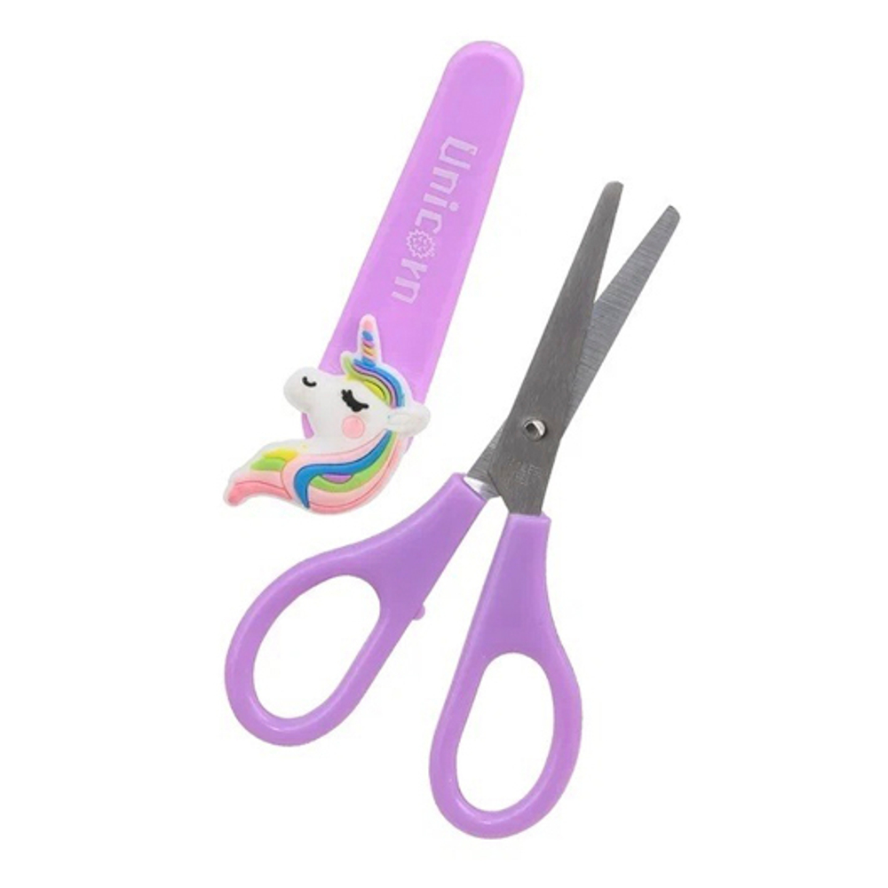 Ножницы детские Basir, с единорогом, 13.5 см, в чехле, ассорти