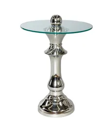 Кофейный стол "Королева" серебро