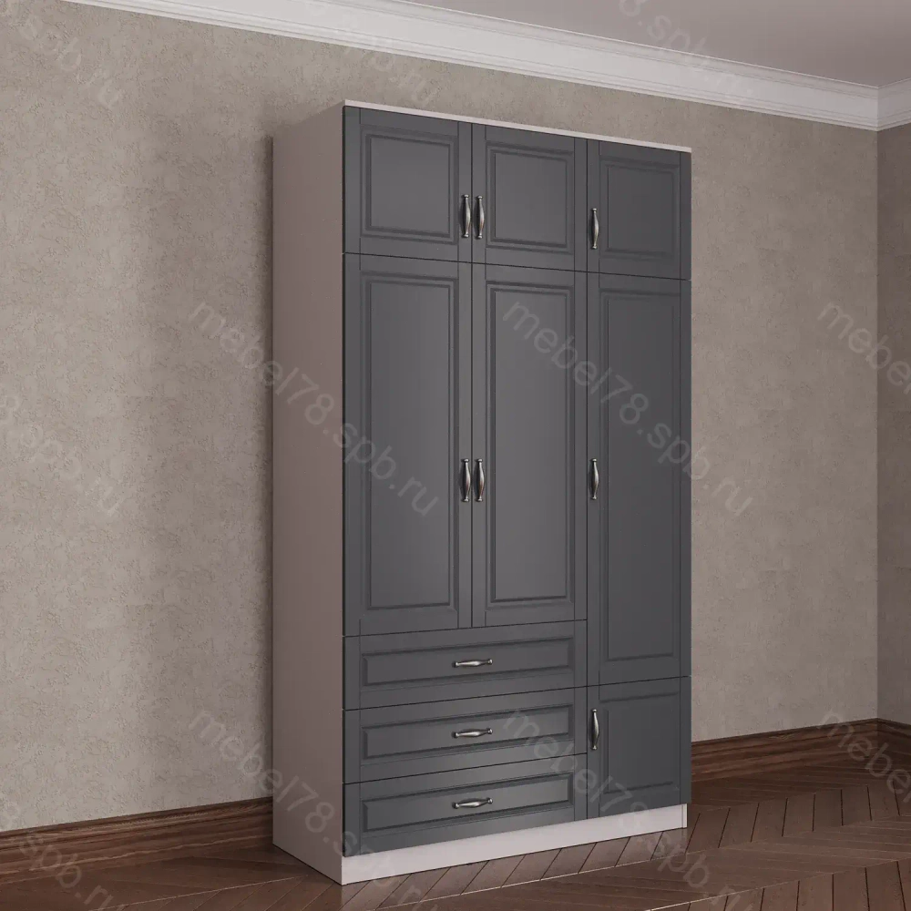 Шкаф распашной с антресолью 3/7 (мадес)