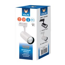 ULB-Q276 15W-4000К WHITE Светильник-прожектор светодиодный трековый. 1350 Лм. Белый свет 4000К. Корпус белый. ТМ Volpe.