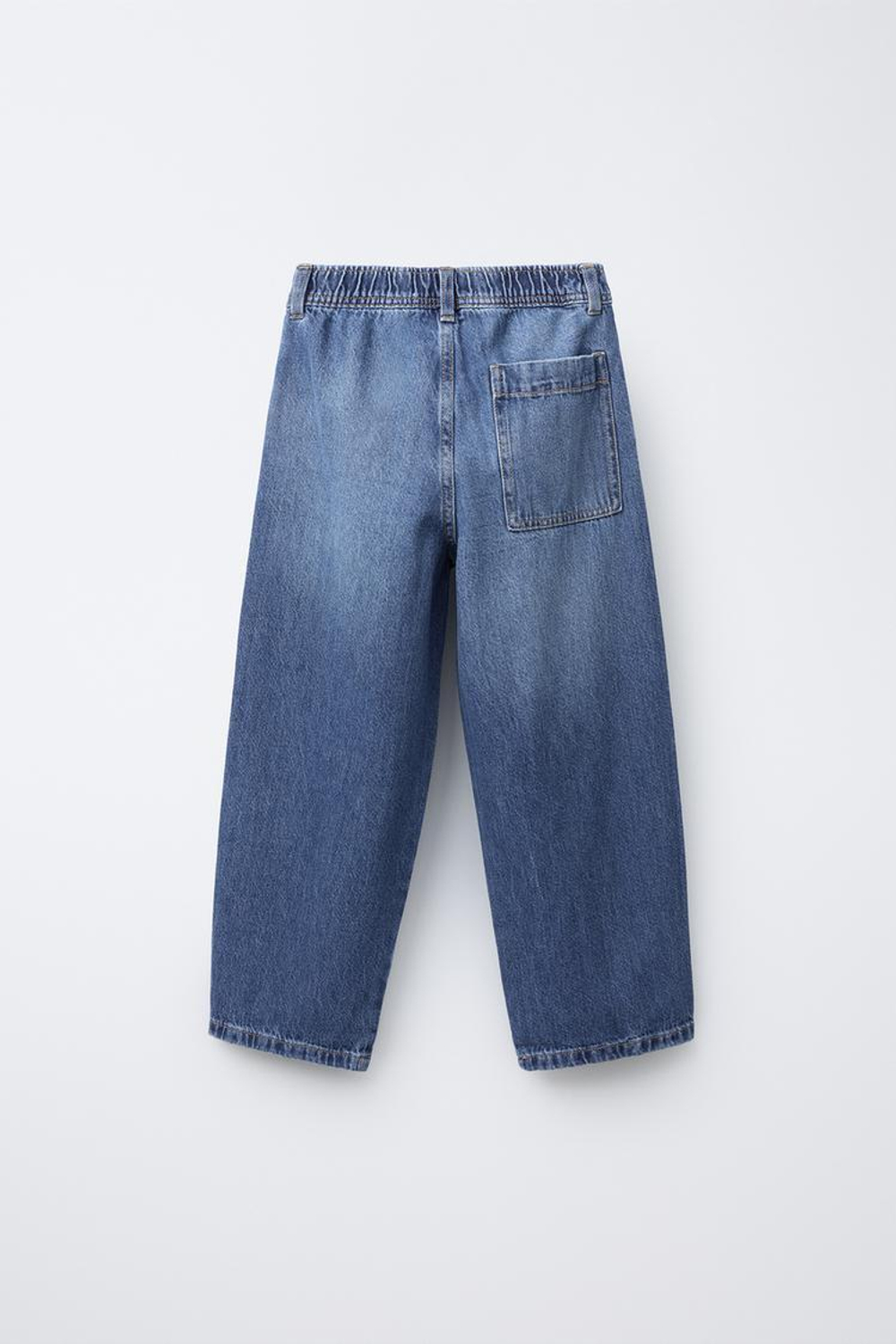 ZARA ДЖИНСЫ BALLOON-FIT, ВЫЦВЕТШИЙ СИНИЙ