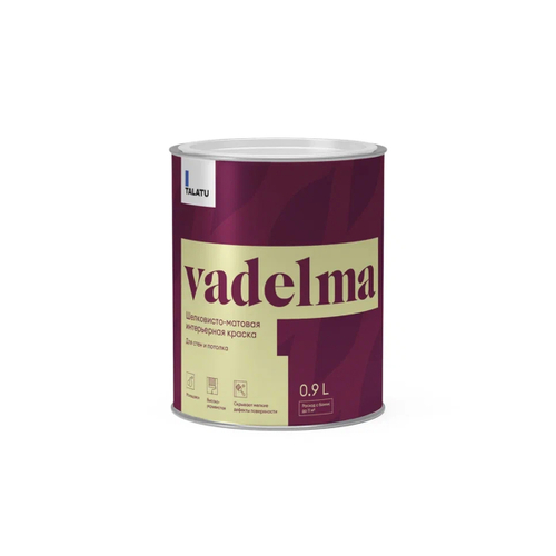 КРАСКА "VADELMA" ДЛЯ СТЕН И ПОТОЛКОВ БАЗА C 2.7 Л (1/6) "TALATU"