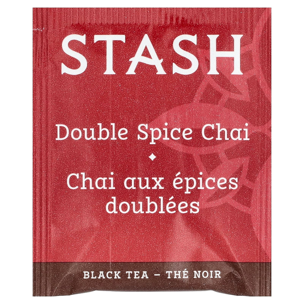 Stash Tea, Black Tea, Чай с двумя специями, 18 чайных пакетиков, 1,1 унции (33 г)