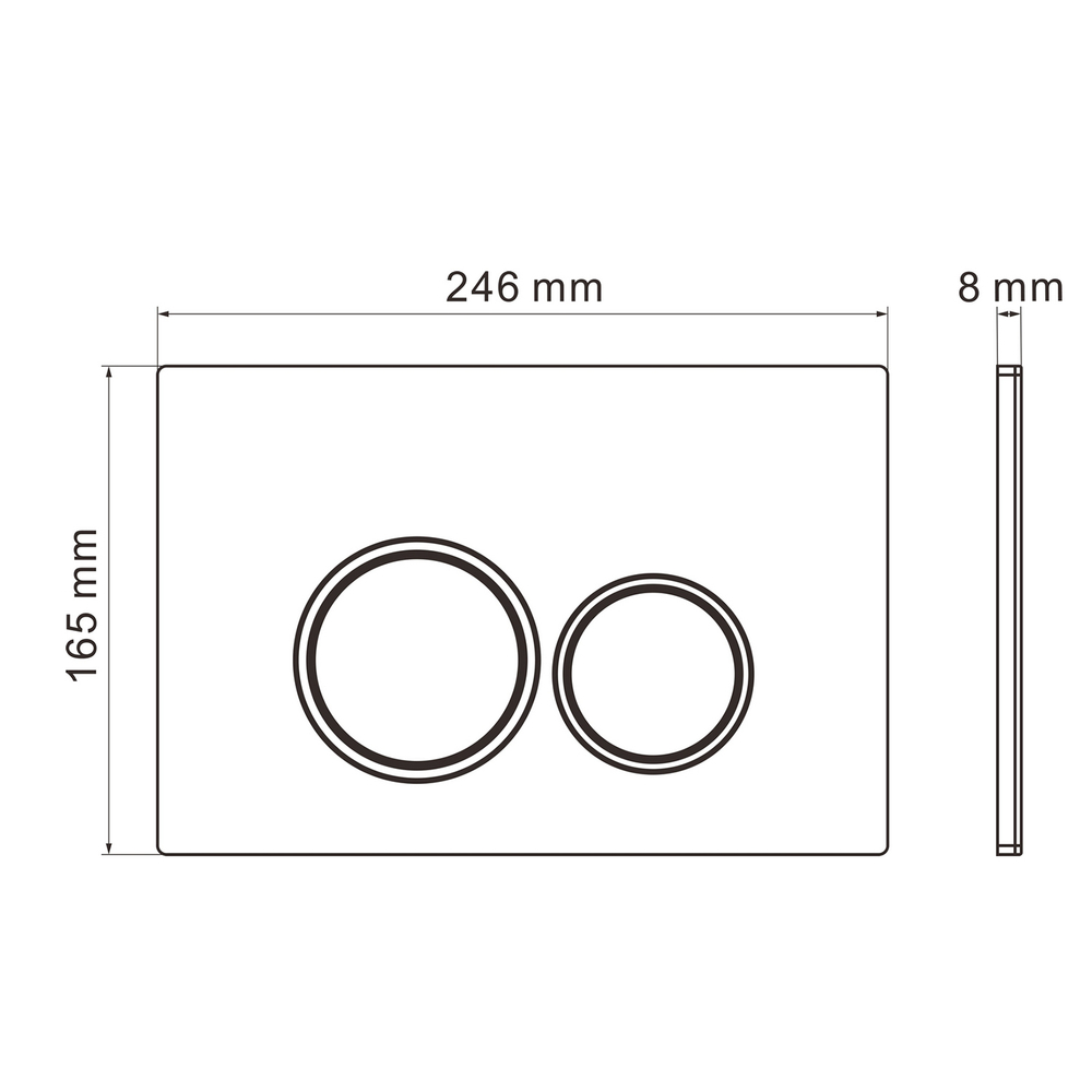 Кнопка смыва WAVE W3 универсальная ХРОМ АБС круглая