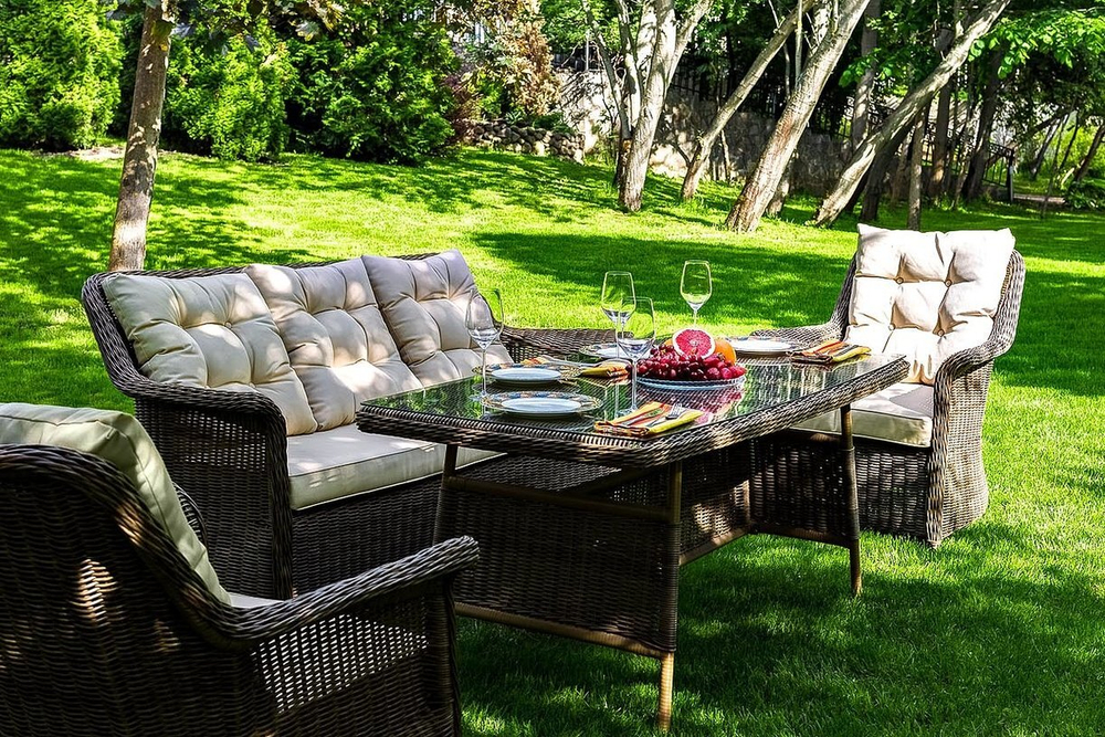 Стол садовый плетеный из искусственного ротанга OPAL 150 см