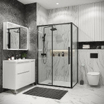 Душевой уголок Grossman Cosmo 120х100 120.K33.02.1210.21.00 стекло прозрачное/профиль черный матовый
