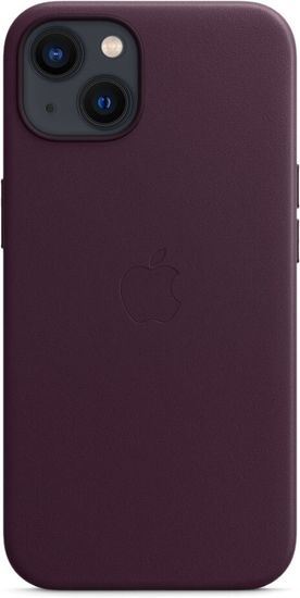 Чехол Apple Leather Case with MagSafe for iPhone 13, «тёмная вишня»