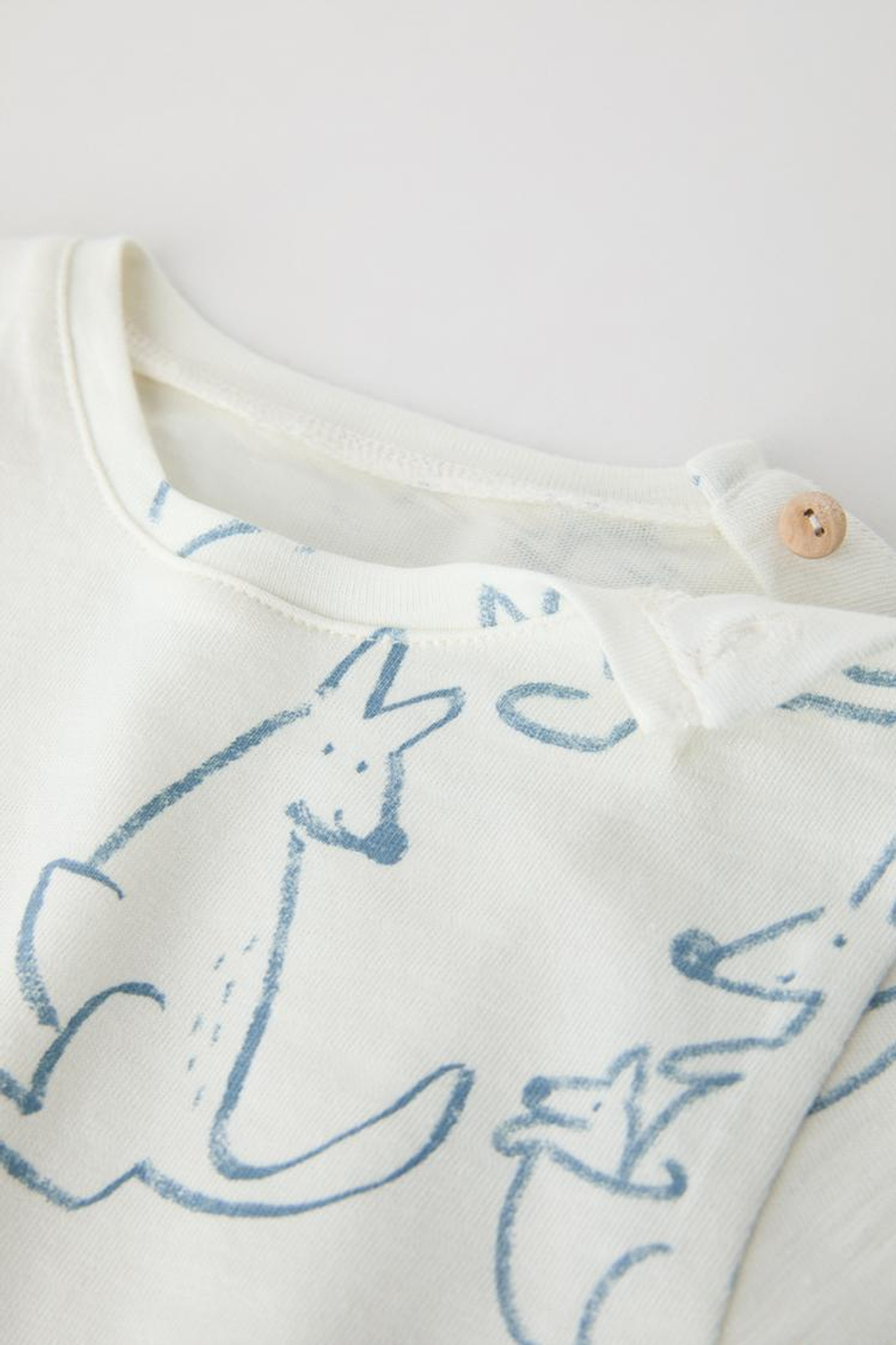 ZARA БОДИ С ПРИНТОМ «КЕНГУРУ», СВЕТЛО-ЗЕЛЕНЫЙ