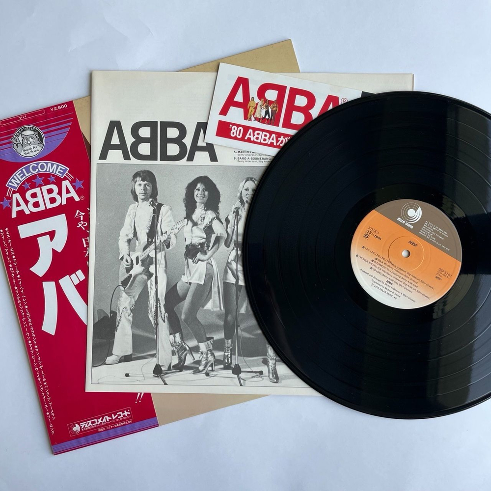 Винтажная виниловая пластинка LP ABBA АББА Первый Альбом (Japan 1978) (Obi) Mamma Mia
