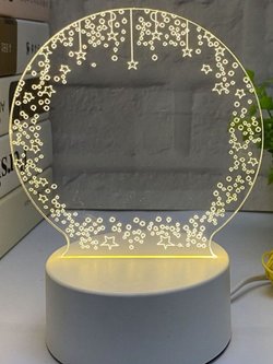 Ночник рисуй светом звездочки, в комплекте с маркером, пультом и блоком питания (N0044-423)