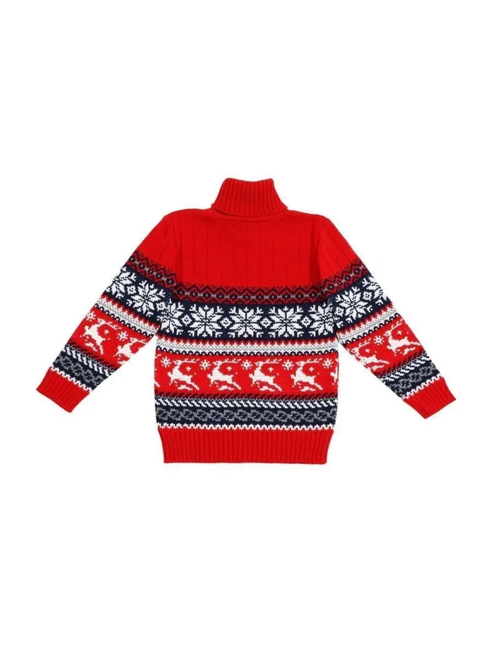 Свитер вязаный с оленями новогодний