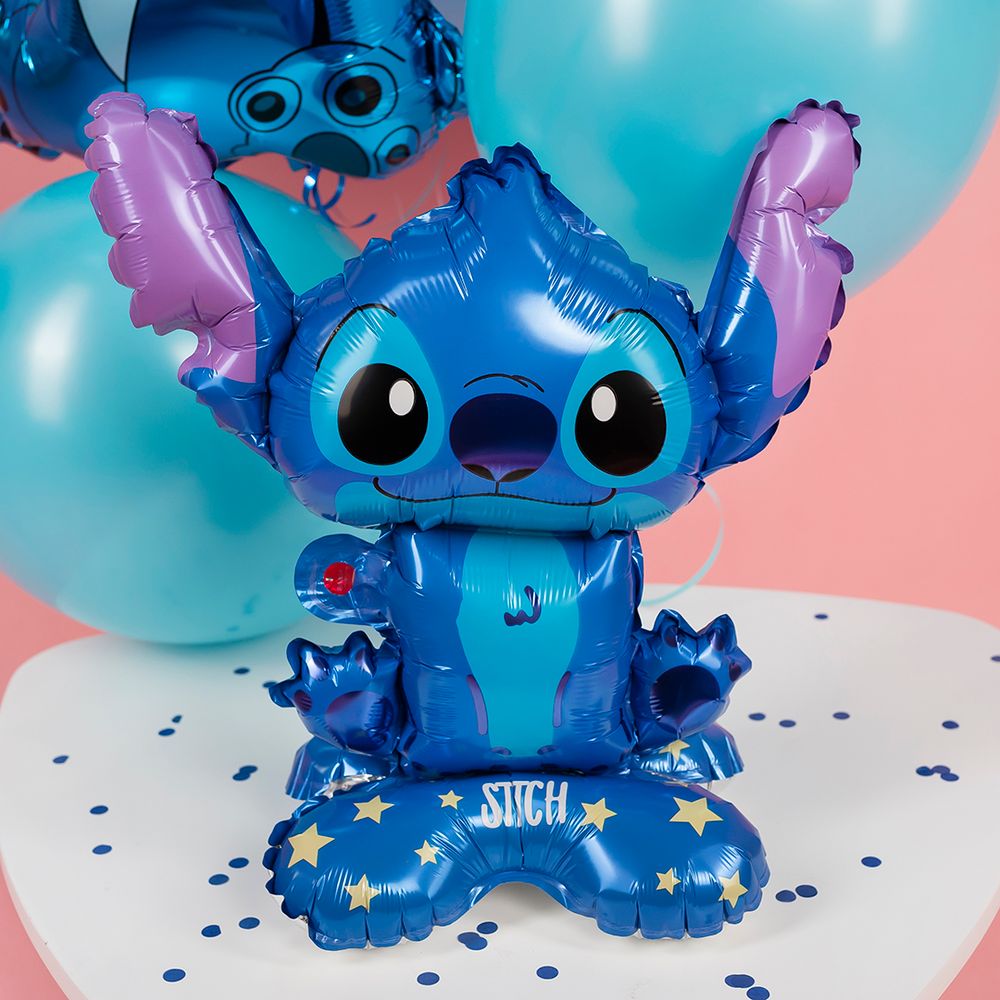 К Шар-фигура, фольга, ПОД ВОЗДУХ "Монстрик любимый. Стич", на подставке (Falali), 19"/48 см  Изображение3