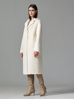 Шуба искусственная тедди чебурашка, белая, SilverFox