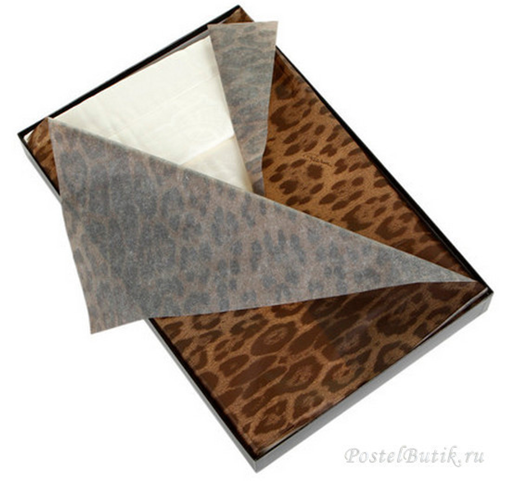 Постельное белье семейное Roberto Cavalli Logo бежевое