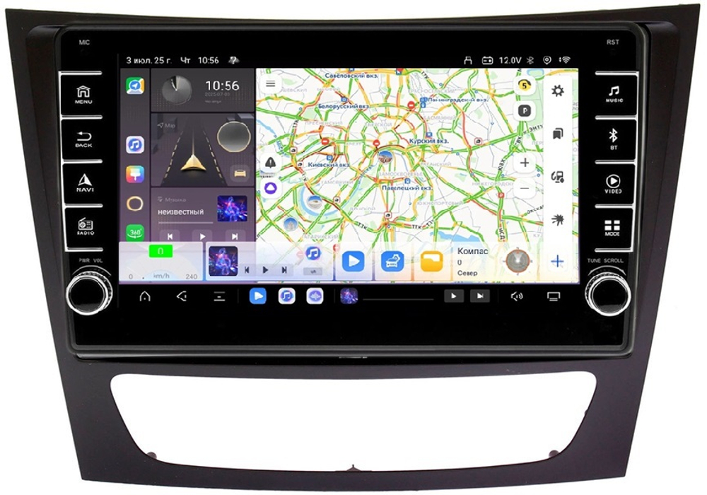 Магнитола для Mercedes-Benz E (W211) 2002-2010, CLS W219 - Carmedia OL-9149 (кнопки и крутилки) Android 13, TS20, 6+128Гб, CarPlay, 4G SIM-слот