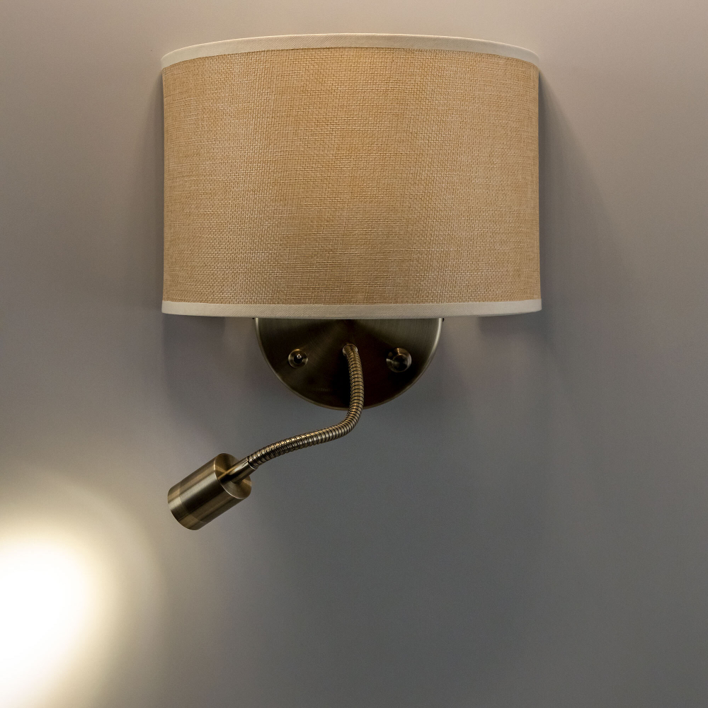 Citilux Декарт CL704306 Бра с бежевым абажуром и диммером