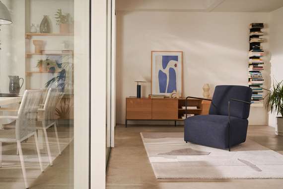 Neom Модульный пуф синего цвета 75 x 89 см