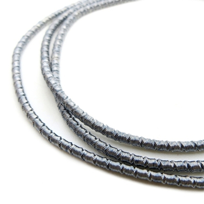 Канитель мягкая, фигурная KAN/LB, 2 мм, матовый, серый