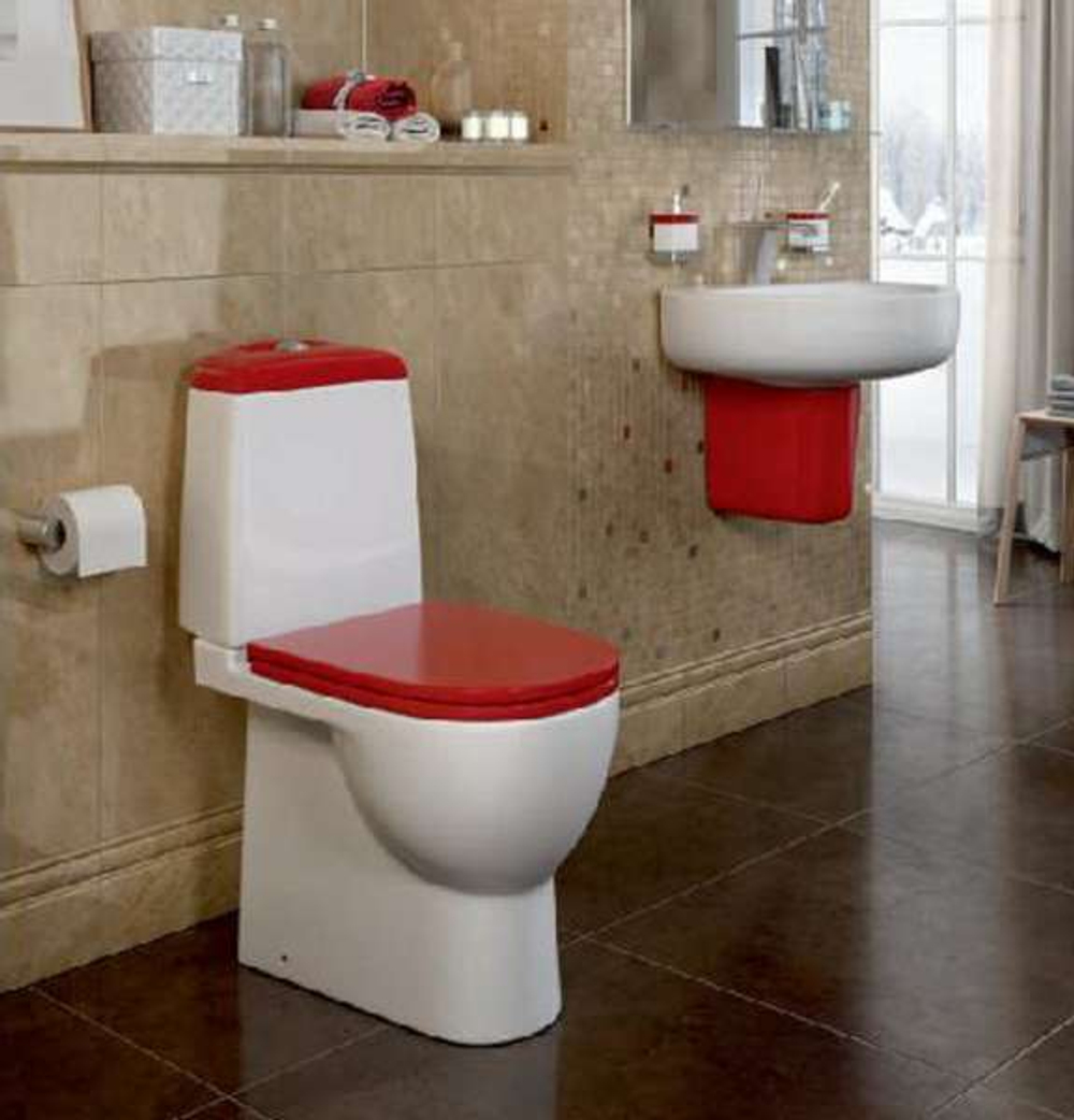 УНИТАЗ-КОМПАКТ SANITA LUXE BEST COLOR RED C МИКРОЛИФТОМ