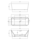Ванна акриловая Vincea VBT-401-1700MW, 1700*800*580, цвет белый мат, слив-перелив в комплекте, , шт