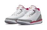 Middle-aged children Jordan Air Jordan 3 retro "cardinal red" Cardinals non-slip wear-resistant lightweight mid-top retro basketball shoes white wine red