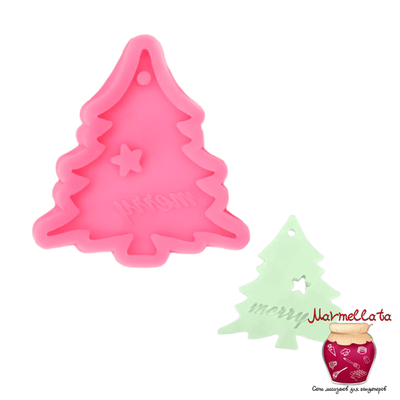 Молд силиконовый "Рождественнская ёлка", 10*9,5*1 см