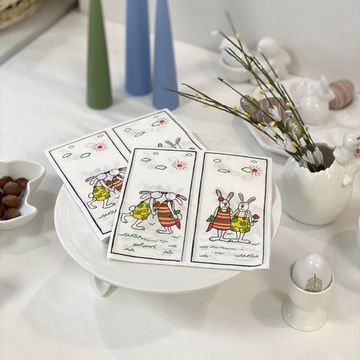 Салфетки бумажные «Пасхальные кролики», 33х33 см, набор 20 шт.
