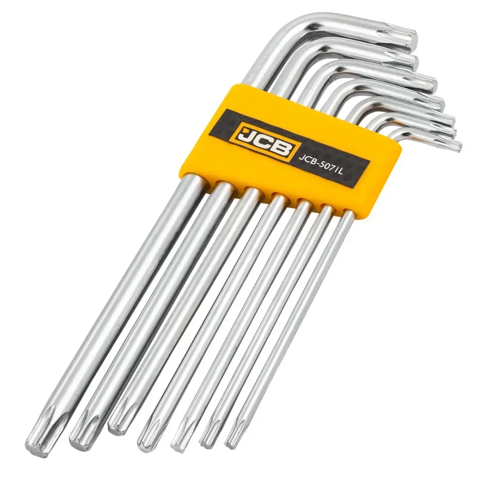 Набор ключей TORX Г-образных длинных 7пр. JCB JCB-5071L