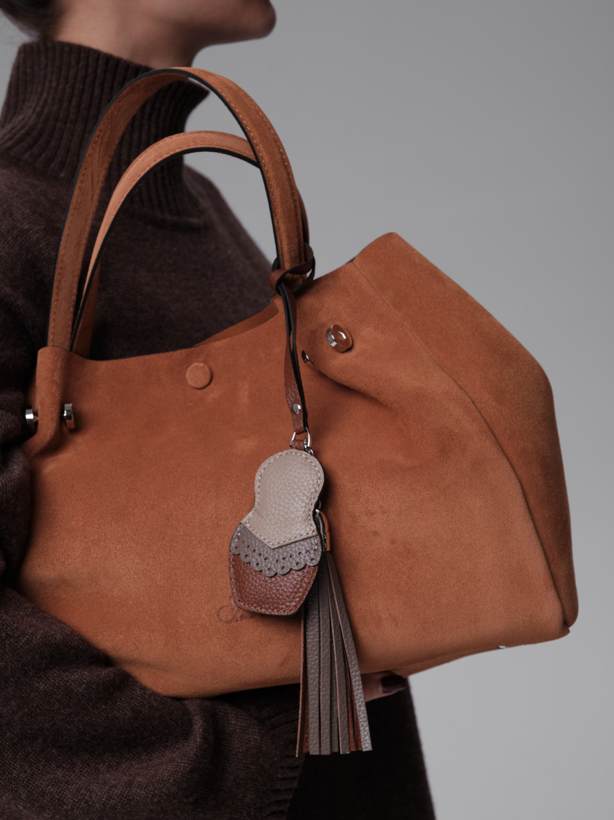 Замшевая сумка Vasilisa DBR 31210 вуд/велюр