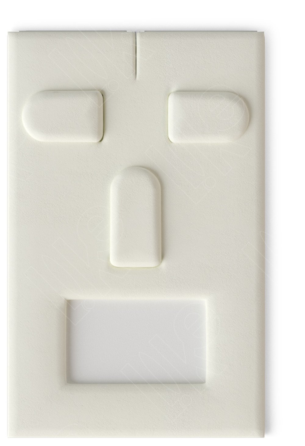 Вкладыш 13/наклонный/для гарнитура/3 язычка/окошко для бирки/прорезь для нитки