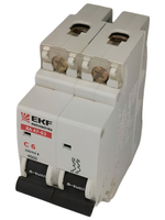 Автоматический выключатель EKF 2P 6А (C) 4.5кА ВА 47-63 ЕКФ