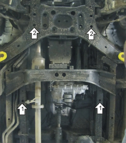 Защита стальная 3 мм КПП;РК Ssang Yong Stavic; 4WD;  V=2,0D; АКПП; с 2013 г.в.  MOTODOR.12808