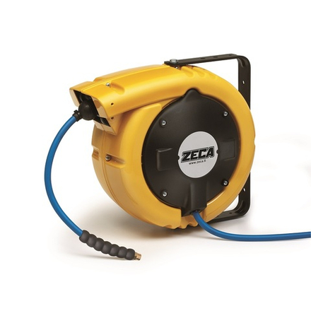 Катушка алюминиевая для воздуха с самоубирающимся шлангом, диаметр 8 мм, 12 м, 12 бар, ZECA (Италия)