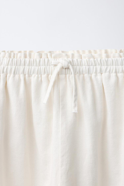 ZARA БРЮКИ BALLOON, СВЕТЛО-БЕЖЕВЫЙ