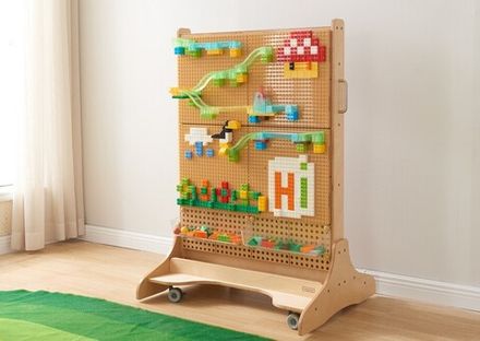 STEM Трек с мячом (кинетический) и строительные блоки, набор из 359 деталей