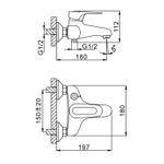 Смеситель для ванны 40к F3204 FRAP шар. перекл. в корп. (хром, латунь)